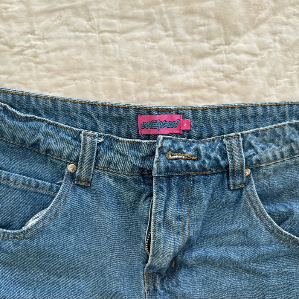 DENIM MINI SKORT - Picture 3 of 3
